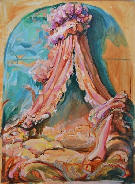 Iain Andrews, Briar Rose, 2021, Acrylic on paper, 70.5x52cm, Janet Rady Fine Art