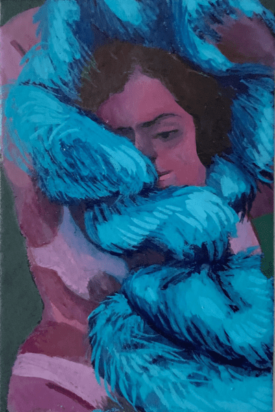 Lindsey Jean Mclean, Boa, 2021, Watercolour on paper, 6.5x9.5cm, Janet Rady Fine Art