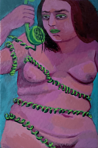 Lindsey Jean McClean, Cord , 2022, Watercolour on paper, 6.5 x 9.5cm, Janet Rady Fine Art