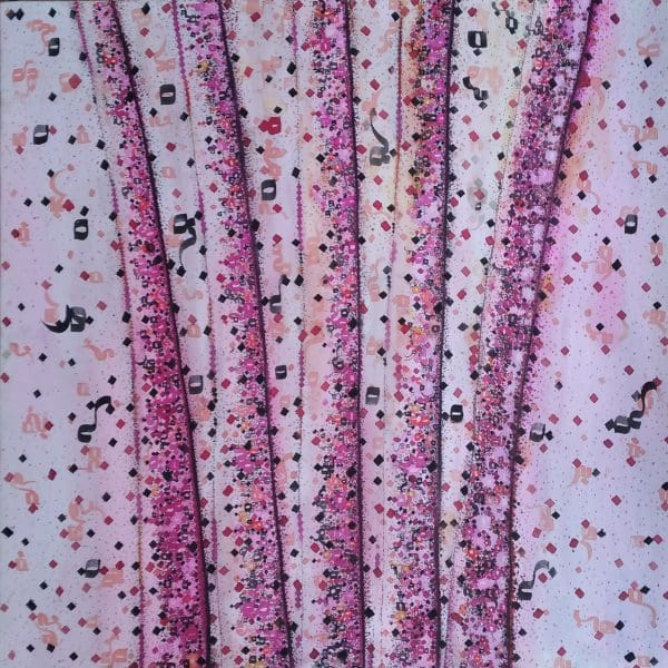 Padideh Dehdari, Untitled, 2018, Ink on canvas, 22-20 Janet Rady Fine Art