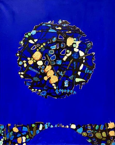 Nadira Azzouz Connecting Bridge, 2007 Mixed media on canvas 50x40cm Janet Rady Fine Art