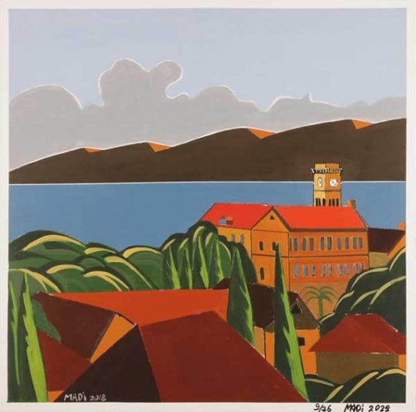 Hussein Madi, AUB, 2022,pigmented giclée on canvas 50x50cm Janet Rady Fine Art