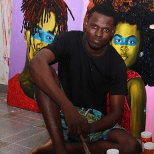Theophilus Tetteh in his Accra studio