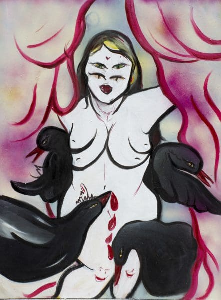 Shaqayeq Ahmadian, I Am Ready For A Miracle, 2022, 80x60cm Janet Rady Fine Art