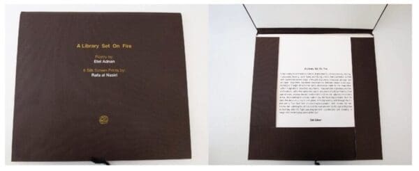 A library set on fire Portfolio (Poem by Etel Adnan), 2008
